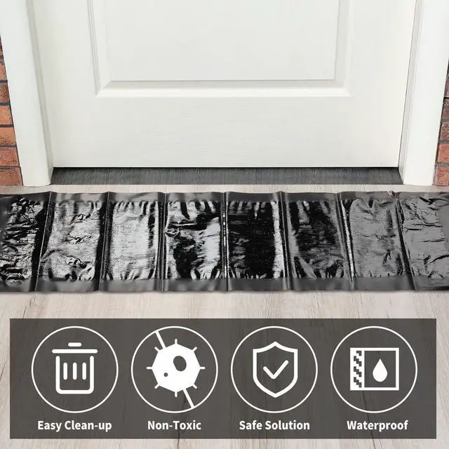 Alt view image 5 of 7 - Inch Ultra Large Sticky Mouse Glue Traps Sticky Rat Trap that Work for Rats Roaches Rodents Heavy Duty Pre Baited Mats Indoor Outdoor Catch Pest (Black)