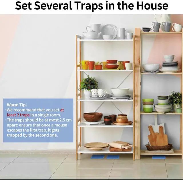 Alt view image 7 of 7 - Mouse & Insect Traps 12 Pack, Heavier Sticky Traps with Non-Toxic Glue for Small Mice & Insects. Sticky Mouse Traps Indoor for Home, Easy to Set