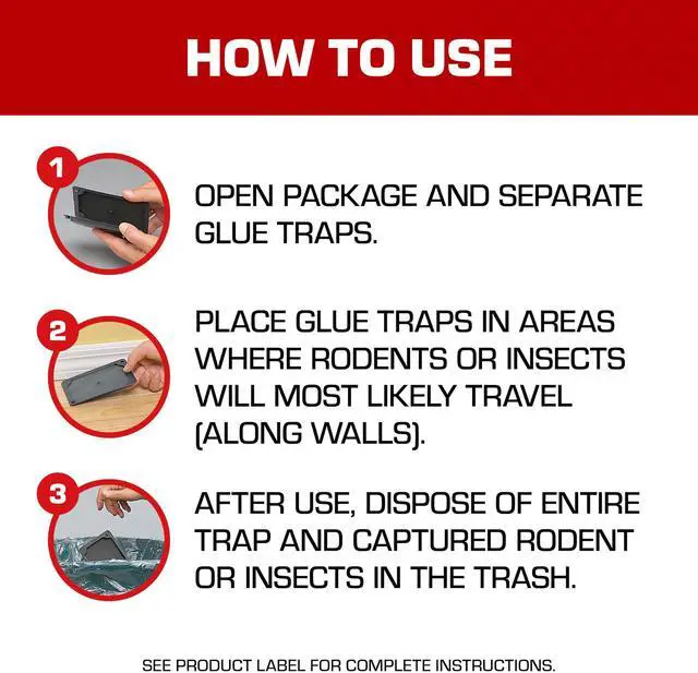 Alt view image 7 of 7 - Glue Traps Mouse Size with Eugenol for Enhanced Stickiness - Sticky Pads For Mice, Cockroaches, and Spiders, 6 Traps