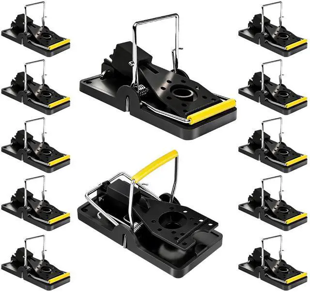 Main image of 12 Pack Mouse Traps Indoor for Home, Reusable Mice Traps for House, Safe No Touch Humane Snap Traps, Small Mice Catchers for Home Indoor, Quick-Set Mousetraps Effective