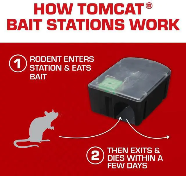 Alt view image 4 of 7 - Rat and Mouse Killer Disposable Stations for Indoor/Outdoor Use: Child and Dog Resistant, Pre-Filled, Easy Monitoring, 2-Pack