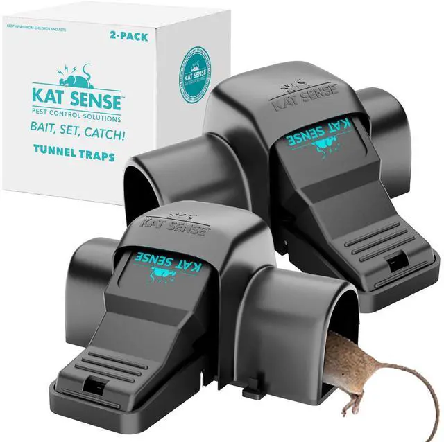 Main image of Covered Rat Trap & Chipmunk Trap, Prevents Accidental Triggering with Tunnel Design, Quick Action Pest Control Device, Indoor Outdoor Mouse Trap, Reusable Snap Style Rodent Control