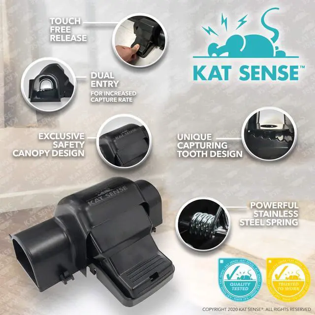 Alt view image 2 of 7 - Covered Rat Trap & Chipmunk Trap, Prevents Accidental Triggering with Tunnel Design, Quick Action Pest Control Device, Indoor Outdoor Mouse Trap, Reusable Snap Style Rodent Control