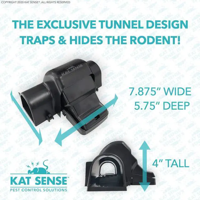 Alt view image 5 of 7 - Covered Rat Trap & Chipmunk Trap, Prevents Accidental Triggering with Tunnel Design, Quick Action Pest Control Device, Indoor Outdoor Mouse Trap, Reusable Snap Style Rodent Control