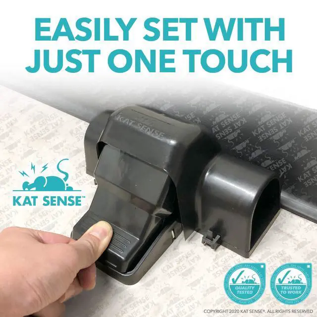 Alt view image 7 of 7 - Covered Rat Trap & Chipmunk Trap, Prevents Accidental Triggering with Tunnel Design, Quick Action Pest Control Device, Indoor Outdoor Mouse Trap, Reusable Snap Style Rodent Control