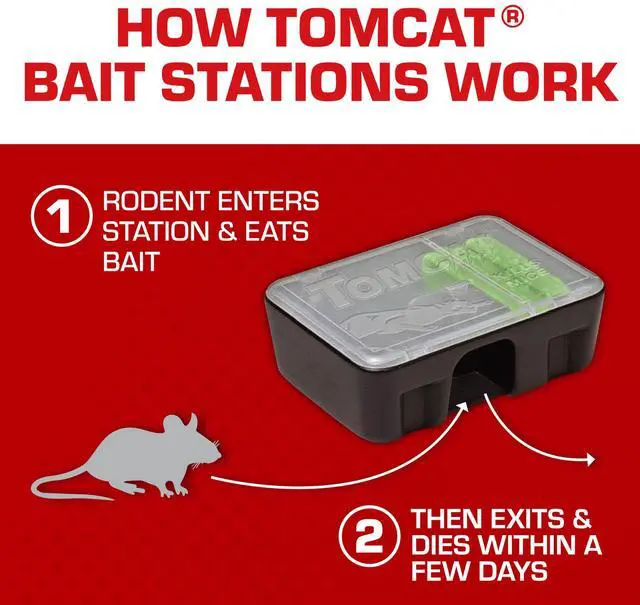 Alt view image 3 of 7 - Mouse Killer Disposable Bait Station Child & Dog Resistant, Indoor/Outdoor Use, Easy Monitoring, 2 Pre-Filled Bait Stations
