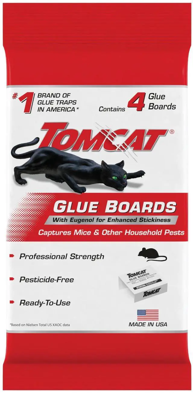 Main image of Glue Boards with Eugenol Enhanced Stickiness for Mice, Cockroaches & Insects, Flat or Covered Use, Ready-To-Use, 4 Traps