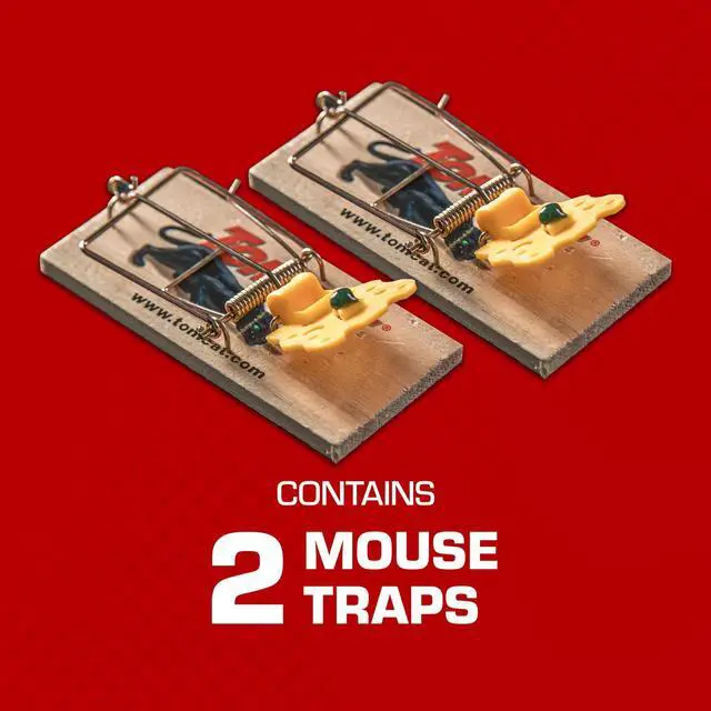 Alt view image 3 of 7 - Mouse Traps (Wooden), Inexpensive, Effective Way to Catch Mice in the Home, 2 Traps