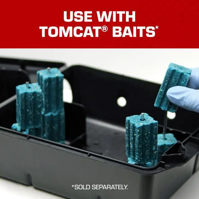 Alt view image 5 of 7 - Rodent Station, Includes 1 Rodent Station with 4 Bait-Securing Rods and 1 Security Key - Fits Rat or Mouse Sized Traps (Baits & Traps Sold Separately), Use Indoors or Outdoors