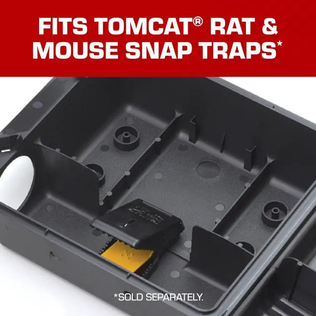 Alt view image 6 of 7 - Rodent Station, Includes 1 Rodent Station with 4 Bait-Securing Rods and 1 Security Key - Fits Rat or Mouse Sized Traps (Baits & Traps Sold Separately), Use Indoors or Outdoors