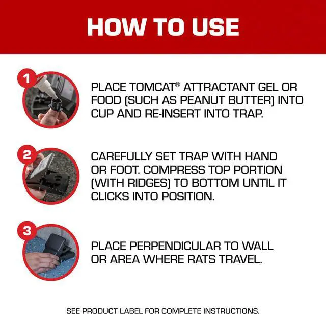 Alt view image 6 of 7 - Tomcat Rat Snap Trap, 1 Rat Size Trap - Reusable - Effectively Kill Rats - Ideal for Home and Farm Use