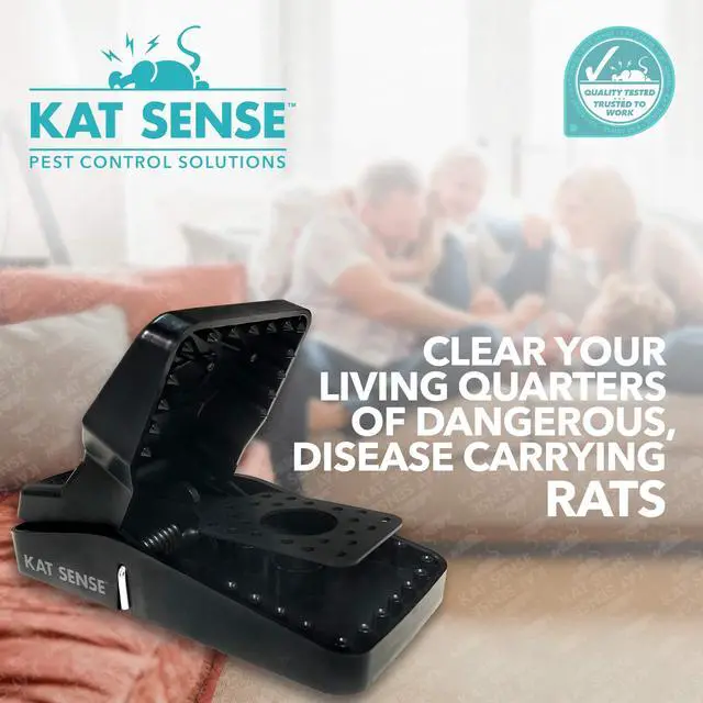 Alt view image 4 of 7 - Pest Control Rat Traps Set of 6 Large Snap Traps for Rats Mice & Chipmunks Indoor & Outdoor Mouse Traps Reusable Humane Mousetraps Easy to Set Fast & Effective Powerful Snap Trampas Para Ratas Grandes