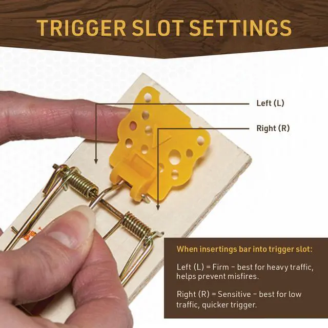 Alt view image 5 of 6 - Heavy-Duty Wooden Rat Trap with Adjustable Sensitivity for Effective Rodent Control