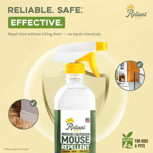 Alt view image 5 of 6 - Peppermint Oil Mouse Repellent Spray - 16oz - Plant Based Mice Deterrent for Indoor & Outdoor Use - Pest Control for Home, Car Engines, RV - Made in USA