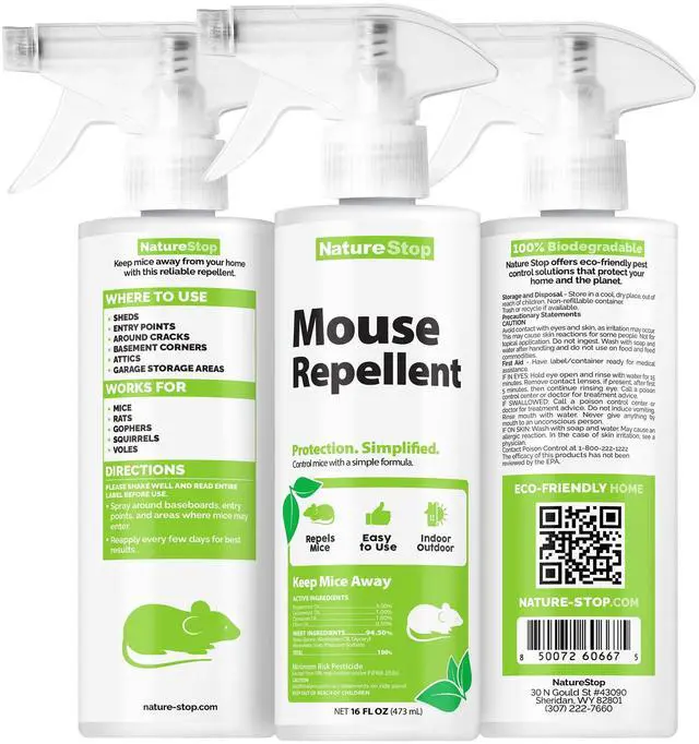 Alt view image 7 of 7 - Mouse Repellent Spray (16oz)