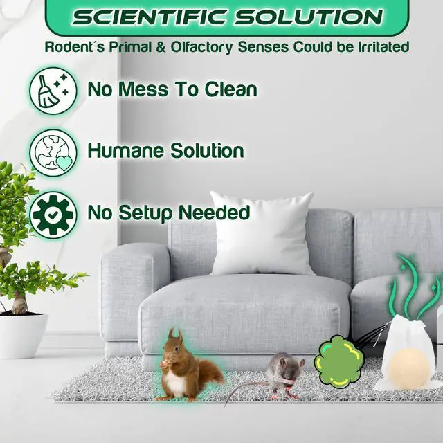 Alt view image 3 of 7 - Rodent Repellent Balls 12Pack Moth Balls for Rodents Mothballs for Indoor Home Garage RV