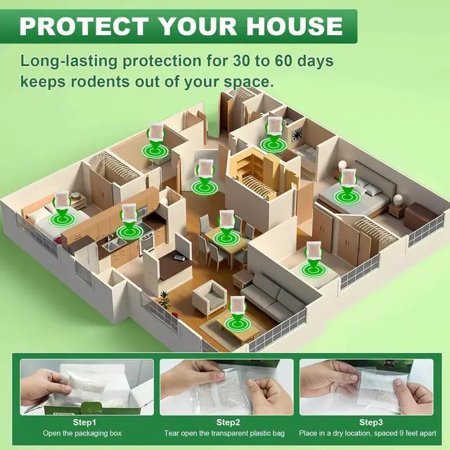 Alt view image 5 of 7 - Pack Mouse Repellent Pouches, Peppermint Oil Repellent for Mice, Natural Rodent Repellent Pouches Effectively Repels Rodents, Mosquito, Spiders, and Other Pests, Indoor & Outdoor Use