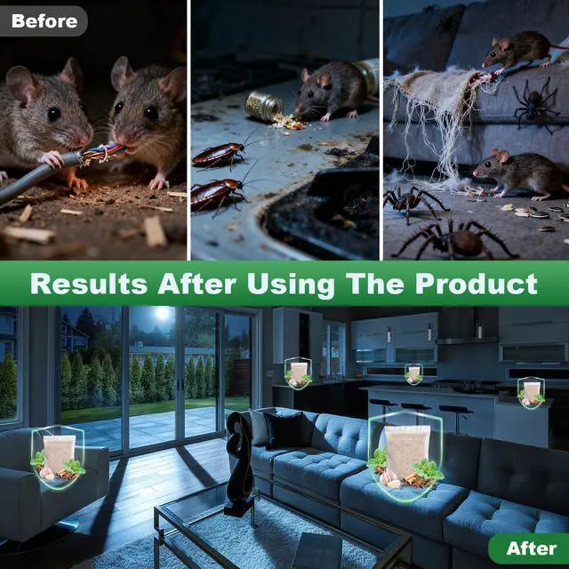 Alt view image 6 of 7 - Pack Mouse Repellent Pouches, Peppermint Oil Repellent for Mice, Natural Rodent Repellent Pouches Effectively Repels Rodents, Mosquito, Spiders, and Other Pests, Indoor & Outdoor Use