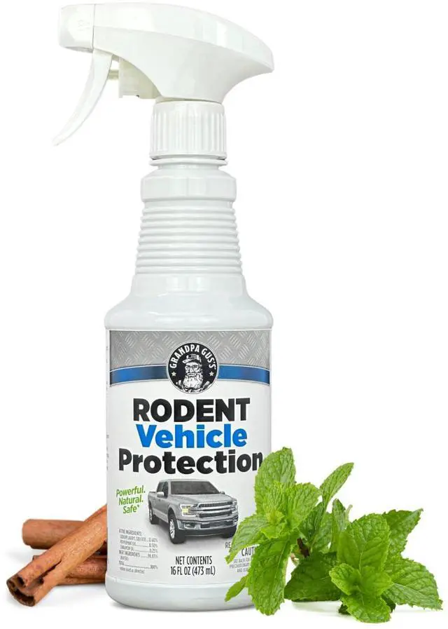 Main image of Rodent Repellent for Car Engines, Peppermint Oil & Cinnamon Oil Rodent Repellent Spray for Cars, Trucks, RVs, ATVs, Engine Wire Protection & Interior Defense, 16 fl oz