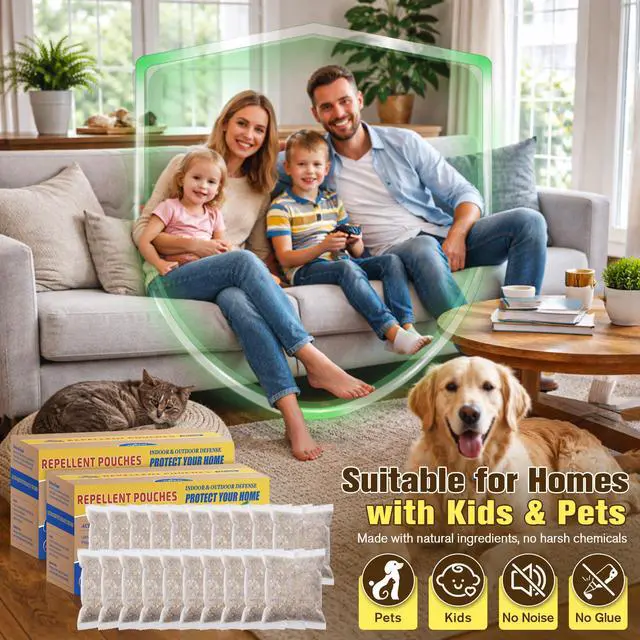 Alt view image 4 of 7 - 20 Pack Rodent Repellent Pouches, Botanical Mouse Repellent for Indoor Use, Natural Mice Deterrent Peppermint & Lemongrass Oil, Safe for Kid & Pet, Rodent Control for House, Garage, RV, Car