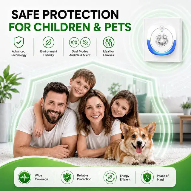 Alt view image 4 of 7 - Ultrasonic Pest Repellent Indoor 6Pack,Electronic Mouse Repeller for House,Mosquito Bug Repellent Plug-in,Rodent Mice Rat Deterrent,Spider Insect Control,Bat Repellent Devices for Kitchen Garage Attic