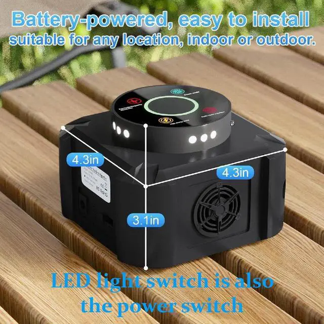 Alt view image 4 of 7 - Ultrasonic Rodent Repeller & Pest Repellent with 12 Strobe Lights, 4 Frequency Modes Indoor Plug-in Mouse Control for Home, Garage, Attic, Electronic Mice Deterrent Devices, Black