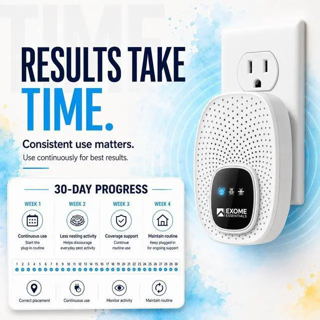 Alt view image 7 of 7 - T-25, Ultrasonic Pest Control Repeller - Electronic & Ultrasound, Indoor Plug-in Repellent - Get rid of - Rodents, Mice, Squirrels, Bats, Insects, Bed Bugs, Ants, Fleas, Spiders, Roaches (2 Pack)