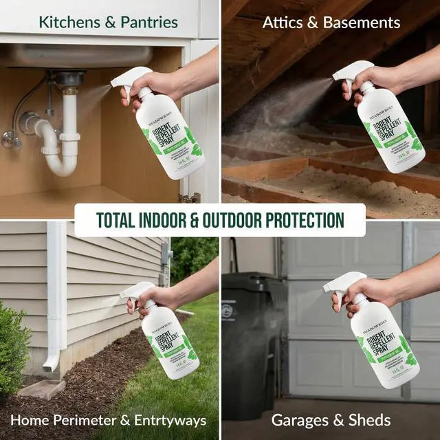 Alt view image 5 of 7 - Peppermint Oil Rodent Control Spray Natural Indoor & Outdoor Control for Mice and Rats - Plant-Based, Extra-Strong Formula - 24 oz
