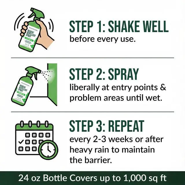 Alt view image 6 of 7 - Peppermint Oil Rodent Control Spray Natural Indoor & Outdoor Control for Mice and Rats - Plant-Based, Extra-Strong Formula - 24 oz