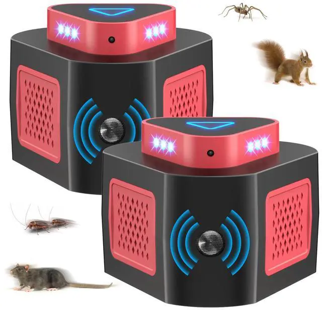 Main image of 2 Packs Mouse Repellent Ultrasonic Plug in Indoor for House Garage Attics