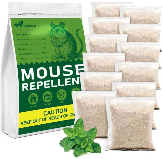 Main image of 12 Pack Rodent Repellent Pouches,Effective & Safe Indoor Mouse Deterrent