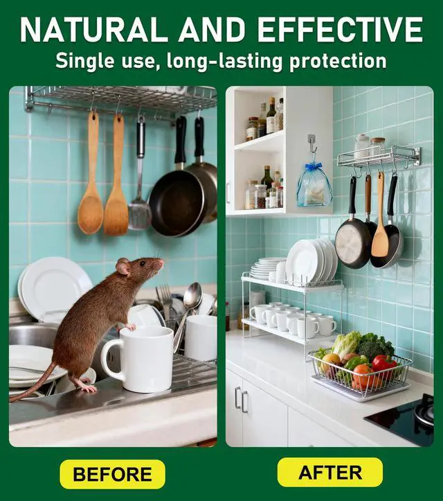 Alt view image 5 of 7 - 12 Pack Rodent Repellent Pouches,Effective & Safe Indoor Mouse Deterrent