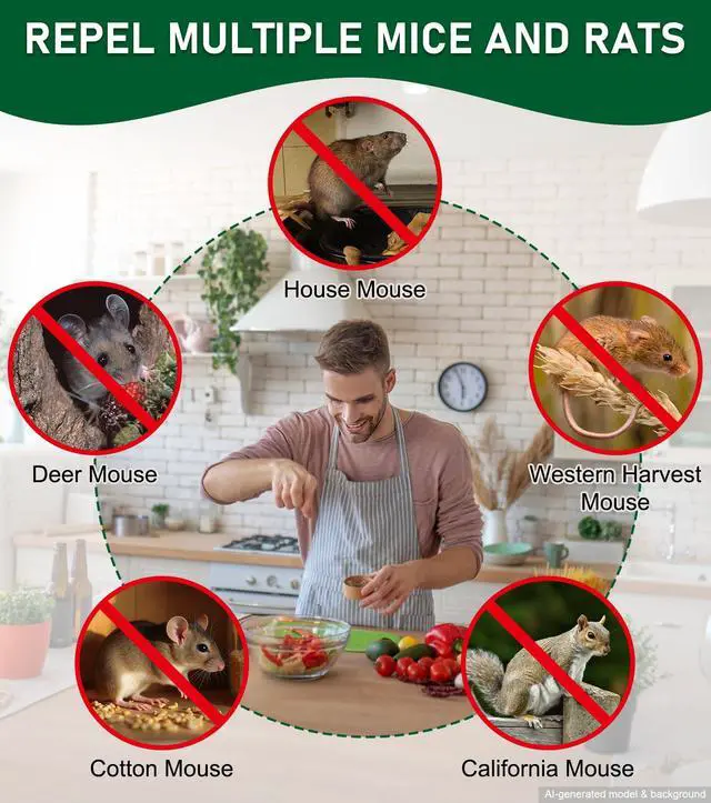 Alt view image 4 of 7 - 12 Pack Rodent Repellent Pouches,Effective & Safe Indoor Mouse Deterrent