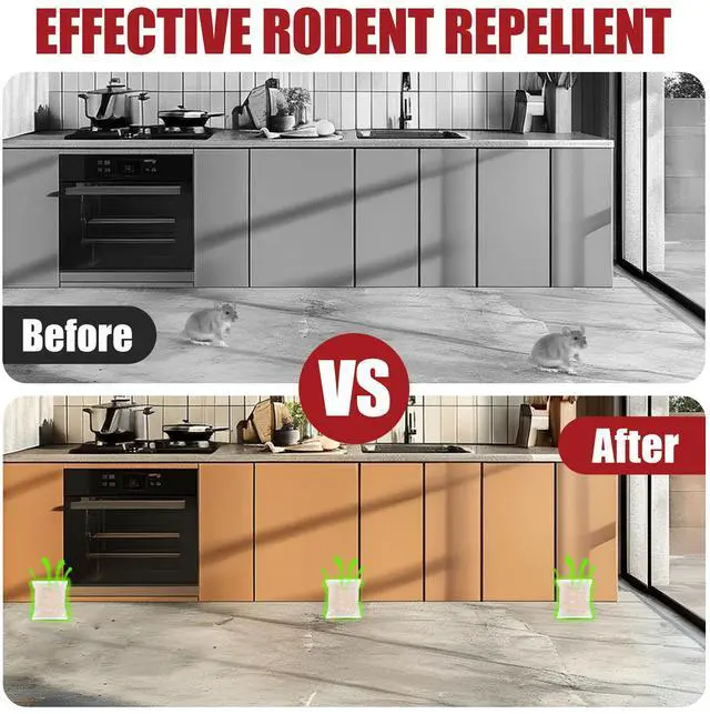 Alt view image 6 of 7 - Mouse Rodent Repellent Pouches Peppermint, Castor Oil & Cinnamon Formula Natural Indoor Deterrent for Mice and Rodents Plant-Based, Long-Lasting Protection 12 Pack