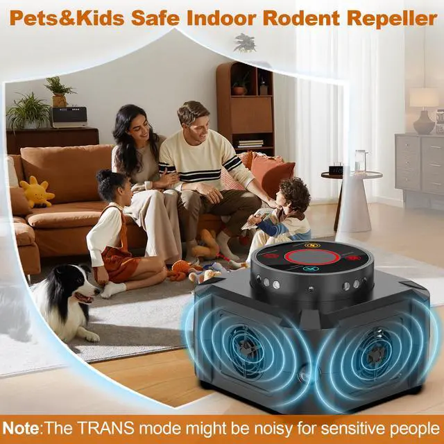 Alt view image 7 of 7 - Rodent Repellent Indoor Ultrasonic Squirrel Repellent for Attic Pest Repeller Plug in Electronic Rodent Repellent Devices Rat Deterrent Mouse Blocker Home Indoor Use 4 Ultrasonic Modes + 12 LED Lights