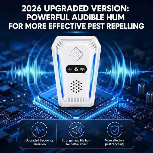 Alt view image 4 of 7 - 6 Pack 2026 New Upgraded Ultrasonic Pest Repeller Indoor, Pest Repellent Ultrasonic Plug in Bug Repellent Indoor, Home Ultrasonic Repellent with 3 Working Modes
