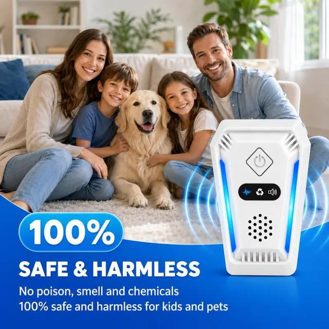 Alt view image 7 of 7 - 6 Pack 2026 New Upgraded Ultrasonic Pest Repeller Indoor, Pest Repellent Ultrasonic Plug in Bug Repellent Indoor, Home Ultrasonic Repellent with 3 Working Modes