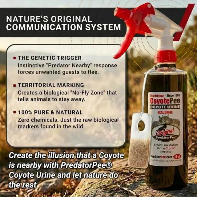 Alt view image 2 of 5 - Coyote Urine with 10 ScentTags, Territorial Marking Scent Kit, Creates Predator Presence Illusion for Deer Raccoons Groundhogs Rats, Outdoor Yard Garden Perimeter Setup, 16 Oz