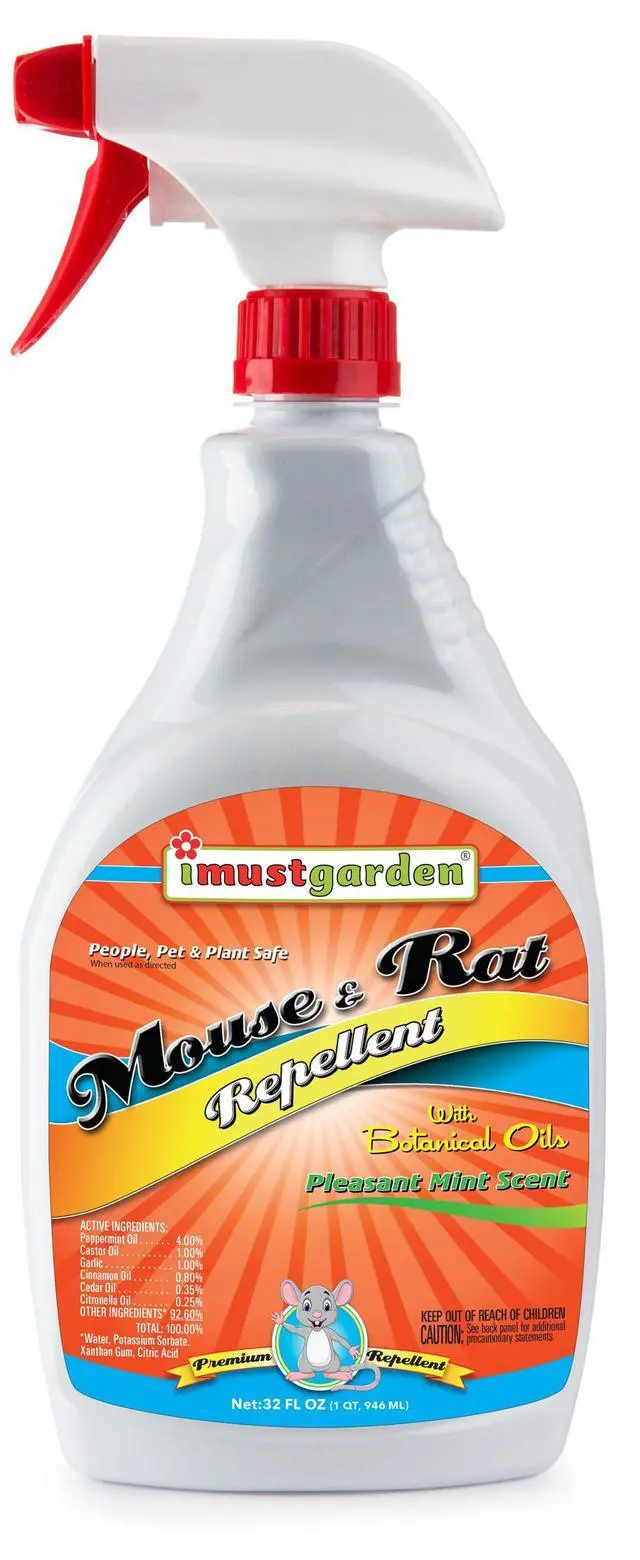 Main image of Mouse & Rat Boosted Rodent Repellent Spray Powerful Peppermint Oil Plus Additional Plant-Based Ingredients for Strong, Natural Protection - Large 32oz Size - Indoor/Outdoor/Vehicle