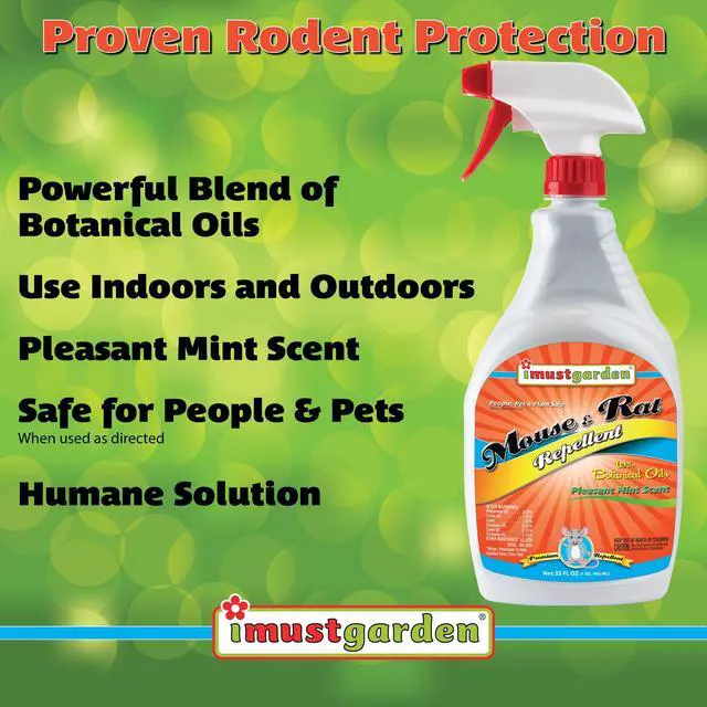 Alt view image 3 of 5 - Mouse & Rat Boosted Rodent Repellent Spray Powerful Peppermint Oil Plus Additional Plant-Based Ingredients for Strong, Natural Protection - Large 32oz Size - Indoor/Outdoor/Vehicle