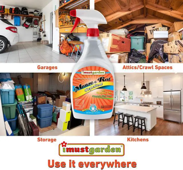 Alt view image 4 of 5 - Mouse & Rat Boosted Rodent Repellent Spray Powerful Peppermint Oil Plus Additional Plant-Based Ingredients for Strong, Natural Protection - Large 32oz Size - Indoor/Outdoor/Vehicle