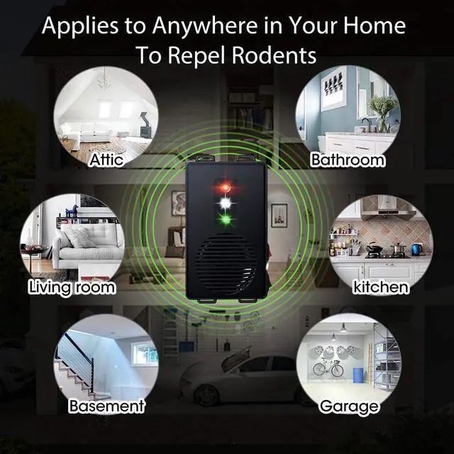 Alt view image 5 of 7 - Under Hood Animal Car Repeller Battery Operated Rodent Electronic Repellent Ultra Sonic Rat Strobe Light Mouse Repelling Device for Pest in Car 2 Pack