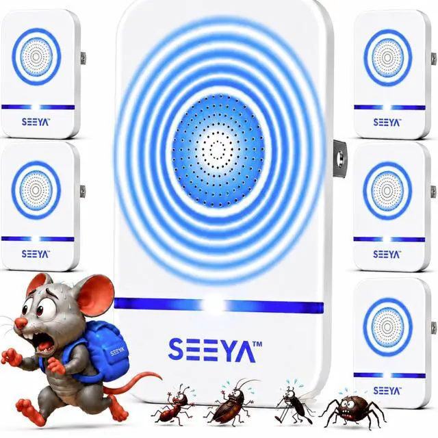 Main image of Ultrasonic Pest Repeller 6 Pack for Mice, Rats, Ants, Bugs & Mosquitoes
