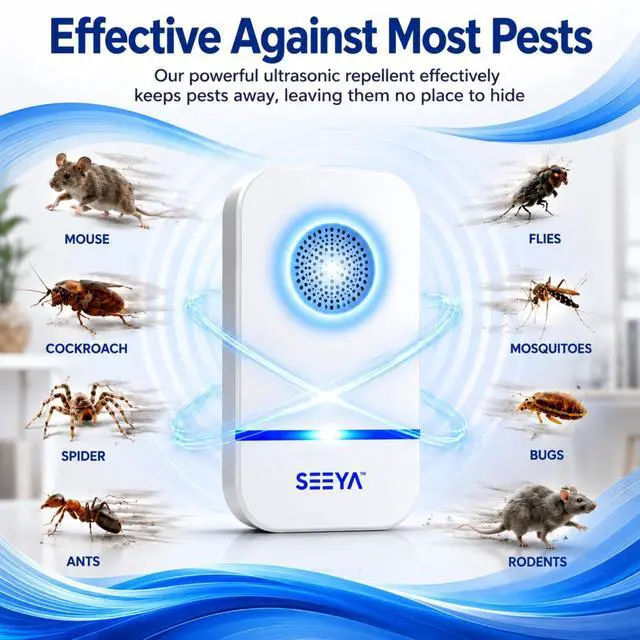 Alt view image 2 of 7 - Ultrasonic Pest Repeller 6 Pack for Mice, Rats, Ants, Bugs & Mosquitoes