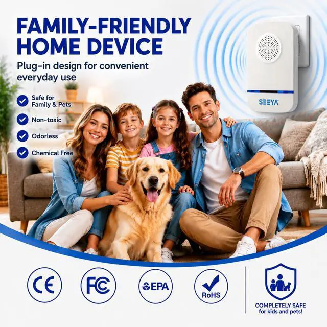 Alt view image 4 of 7 - Ultrasonic Pest Repeller 6 Pack for Mice, Rats, Ants, Bugs & Mosquitoes