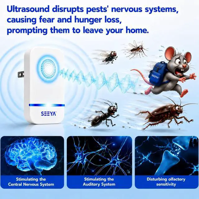 Alt view image 6 of 7 - Ultrasonic Pest Repeller 6 Pack for Mice, Rats, Ants, Bugs & Mosquitoes