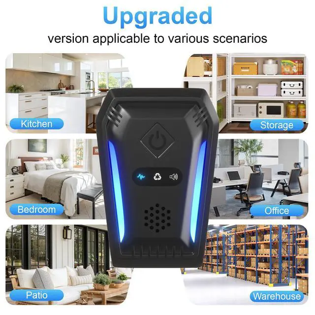 Alt view image 6 of 7 - Ultrasonic Pest Repeller Indoor Plug-in, 6-Pack Electronic Rodent Deterrent with 3 Modes, Effective Mice Repellent that Works for Home, Mice, Rat, Spider, Roach, Stink Bug, Mosquito