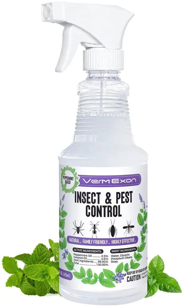Main image of Peppermint Oil Insect & Pest Control Spray 16oz Natural Plant-Based Bug Killer for Spiders, Ants, Flies, and Other Insects, Safe for Home & Kitchen Use