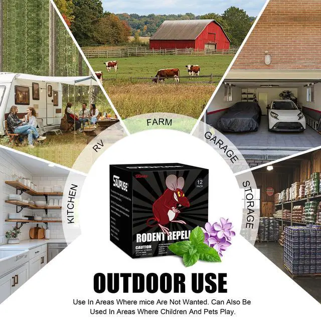 Alt view image 2 of 6 - Rodent and Insect Repellent Ball. Suitable for use in Homes, Gardens, and Warehouses. Uses Natural Ingredients to Safely and Effectively Repel mice & Squirrels. Safe for Families and Pets 12 Pack