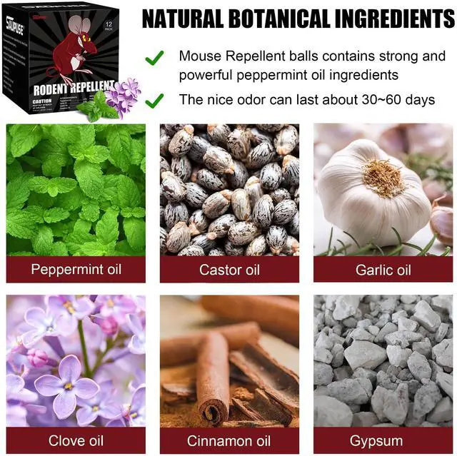 Alt view image 3 of 6 - Rodent and Insect Repellent Ball. Suitable for use in Homes, Gardens, and Warehouses. Uses Natural Ingredients to Safely and Effectively Repel mice & Squirrels. Safe for Families and Pets 12 Pack